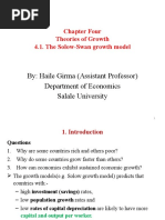 Chapter Four Solow-Swan Model