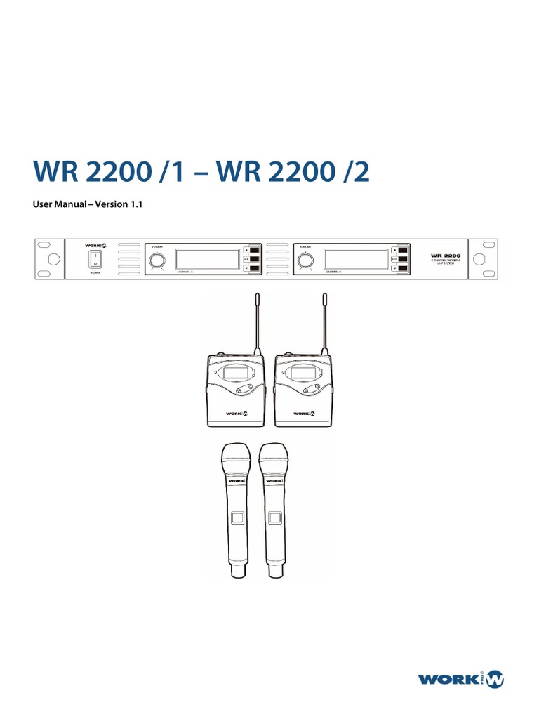 WR 2200 Wireless System Manual | PDF | Microphone | Ac Power Plugs And ...