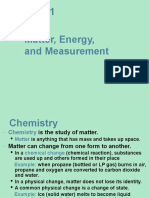 Intro to Matter, Energy and Measurement
