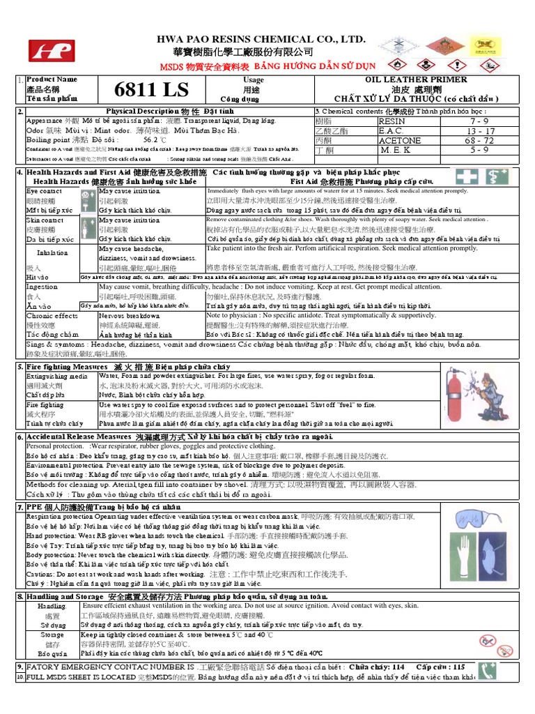Msds New 6811ls | PDF
