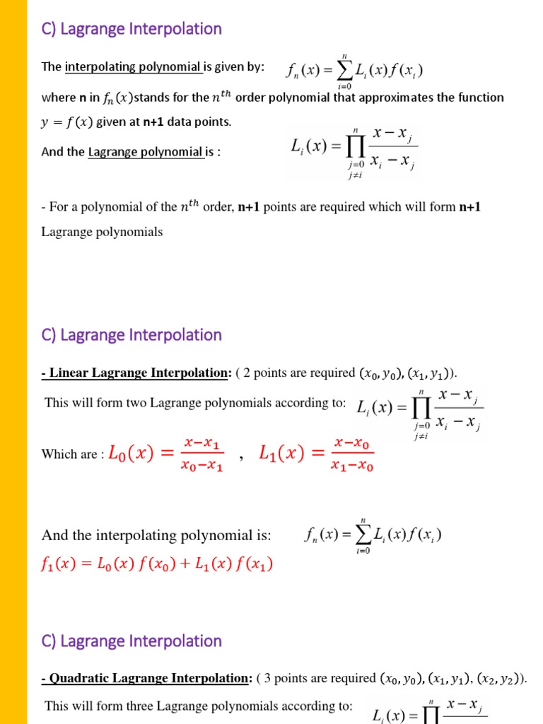 Lagrange and Newton Interpolation Methods | PDF | Interpolation ...