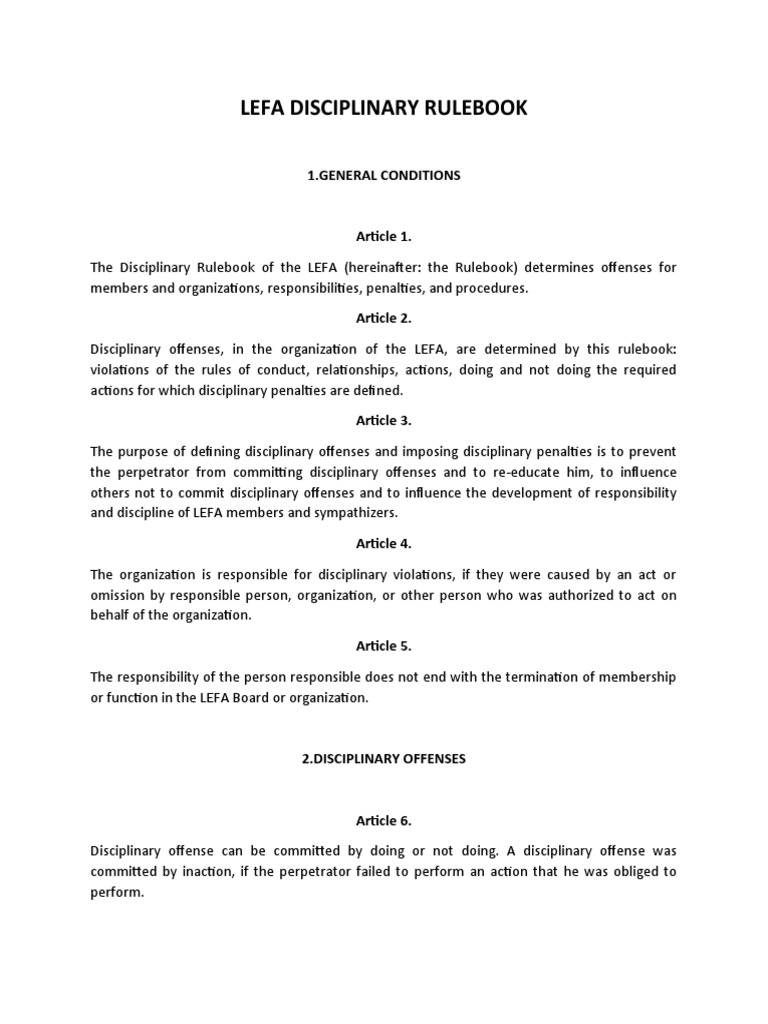 Guidelines for Disciplinary Actions and Penalties for Misconduct as ...