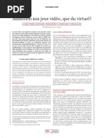 ADDICTION AUX JEU VIDEO