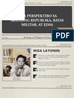 Group 8 - Mga Perspektibo Sa Ikatlong Republika Batas Militar EDSA