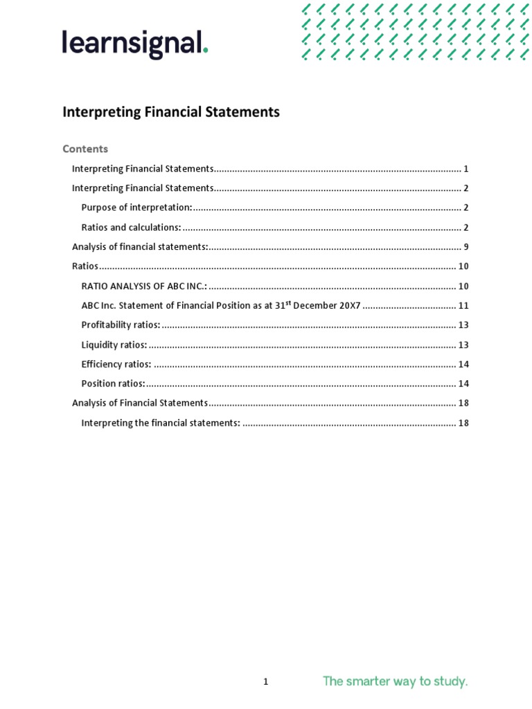 Financial Ratios Analysis Guide | PDF
