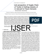 A Study On Current Perspective of Supply Chain Management of Textile Clothing Industry of Bangladesh in Relevant To Future Demand