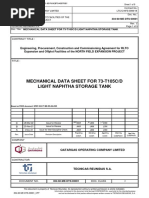 Mechanical Data Sheet For 73-T105C/D Light Naphtha Storage Tank