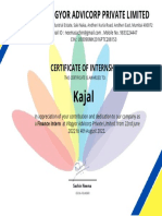 Kajal Certificate