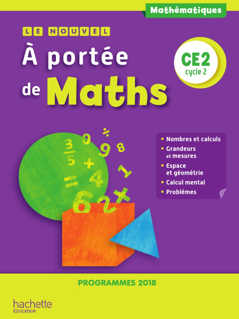 A Portée de Math CE2 | PDF | Multiplication | Triangle