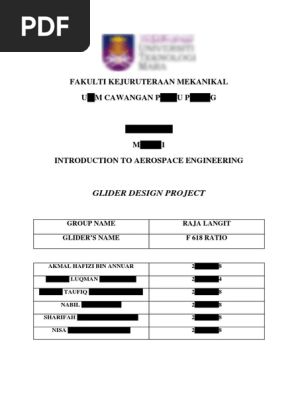 Glider_Design_Project_Introduction_to_Ae