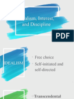 EDUC2113 11 Idealism (InterestDisciplineSchoolMeritsAndDemerits)