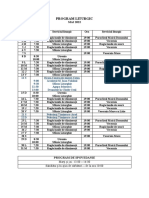 Program Liturgic Luna Mai 2022