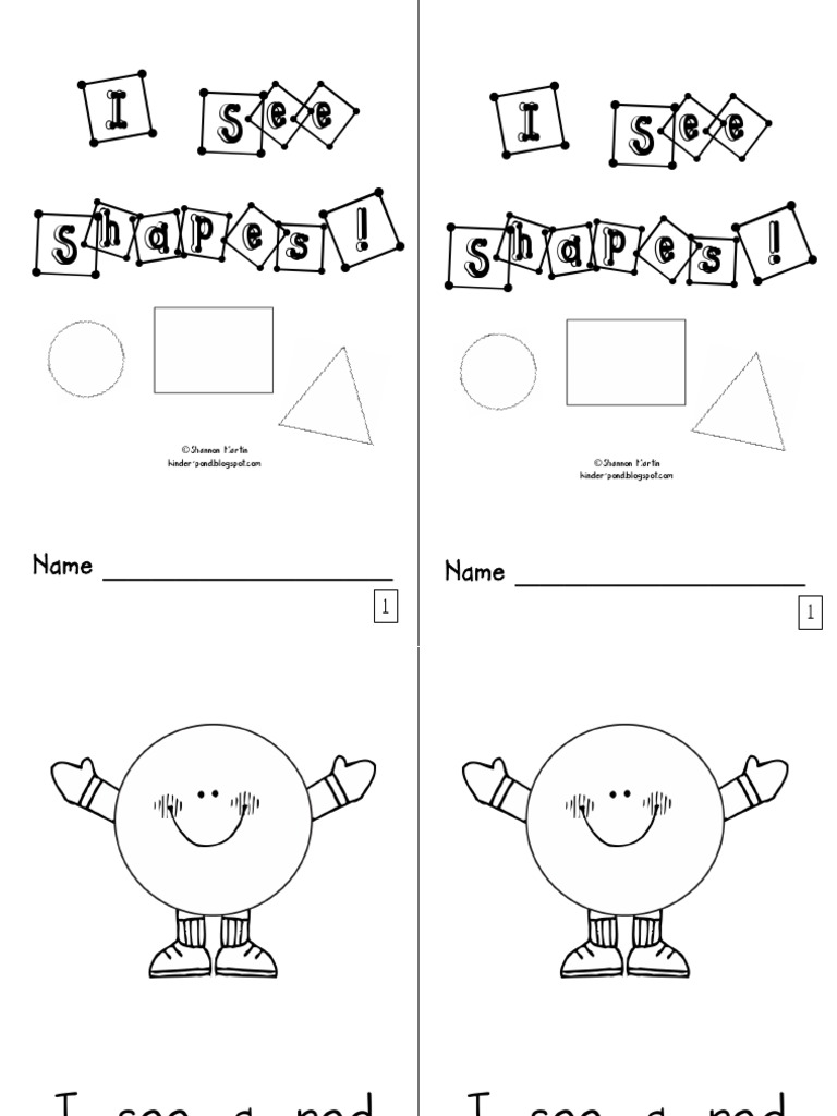 I See Shapes Printable Book
