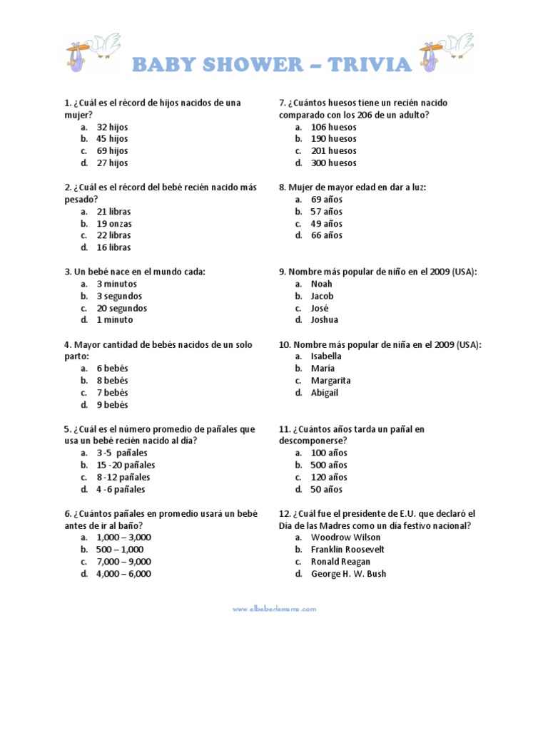 Trivia Bebe Gobierno Jefes De Estado