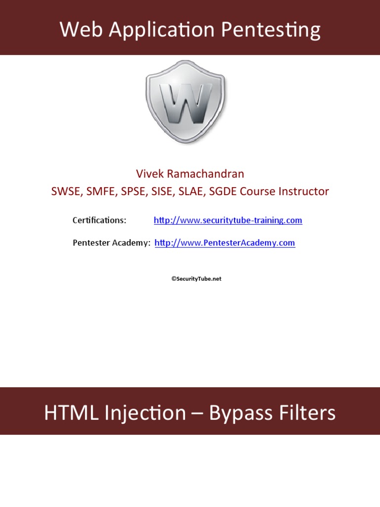 022 HTML Injection Bypass Filter PDF