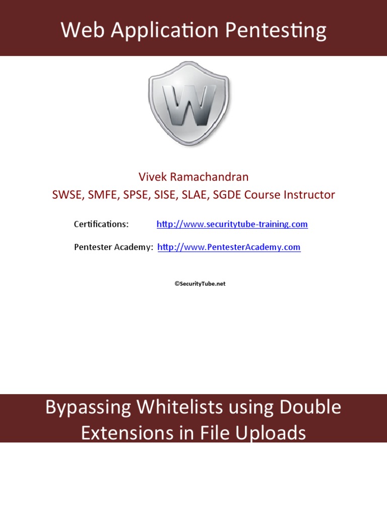 037 Bypassing Whitelists Using Double Extensions in File Uploads PDF