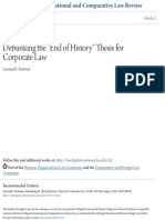 Debunking The End of History Thesis For Corporate Law - Cropped