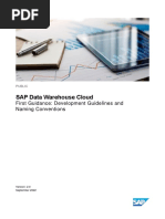 SAP Data Warehouse Cloud - First Guidance - Development Guidelines and Naming Conventions