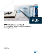 SAP Data Warehouse Cloud - First Guidance - Development Guidelines and Naming Conventions
