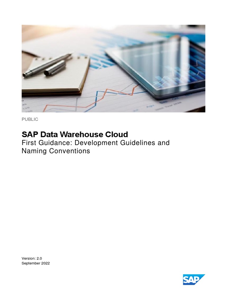 SAP Data Warehouse Cloud - First Guidance - Development Guidelines and ...
