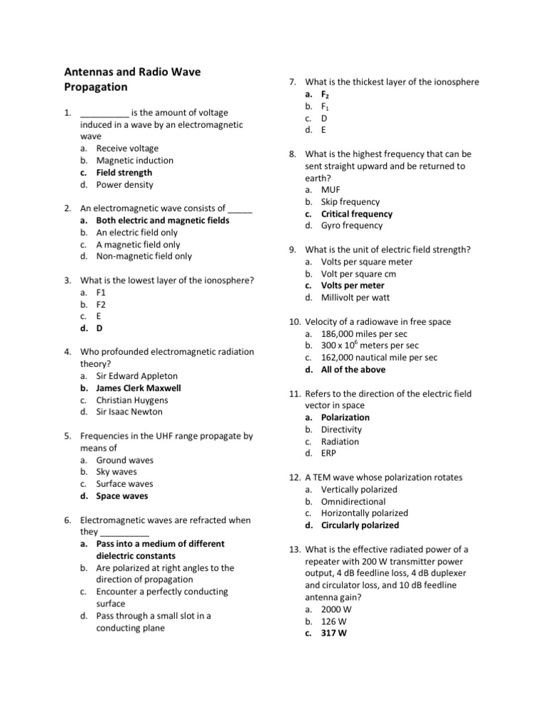 Antennas and Radio Wave Propagation PDF Antenna (Radio) Ionosphere