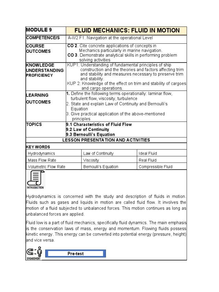 Module 9 | PDF | Fluid Mechanics | Fluid Dynamics