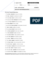 Present Perfect 04 Regular Verbs PDF Answers