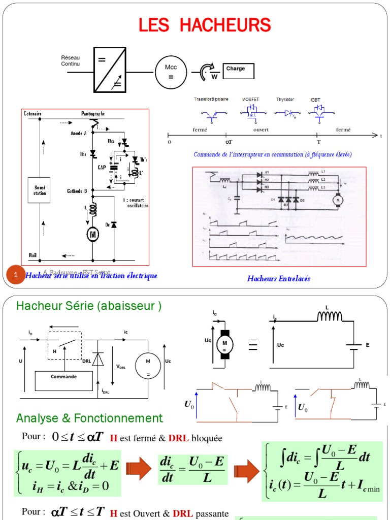 Hacheurs Électriques : Analyse et Fonctionnement | PDF | Énergie ...