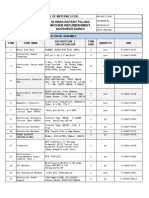 BILL OF MATERIALS FOR 16 HEAD ROTARY FILLING MACHINE REFURBISHMENT