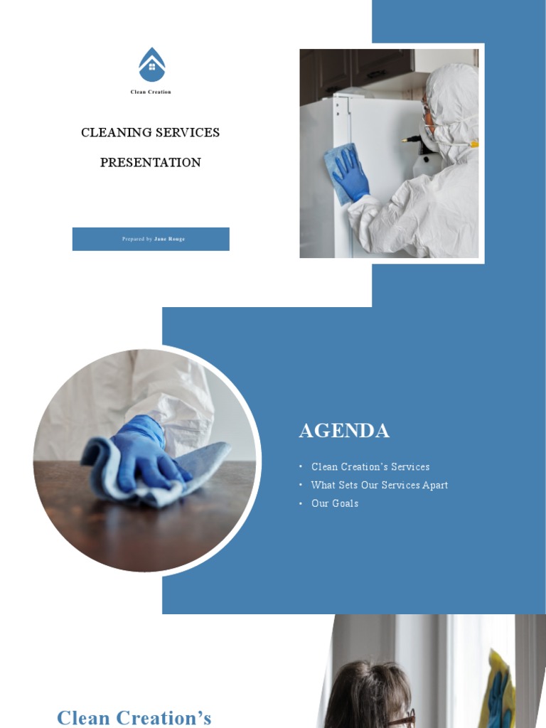Simple Cleaning Services Presentation Template PDF Housekeeping