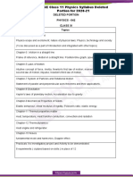 CBSE Class 11 Physics Deleted Syllabus Portion For 2020 21