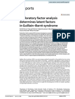 Exploratory Factor Analysis Determines Latent Factors in Guillain-Barré Syndrome