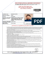 Admit Card - SNAP 2022