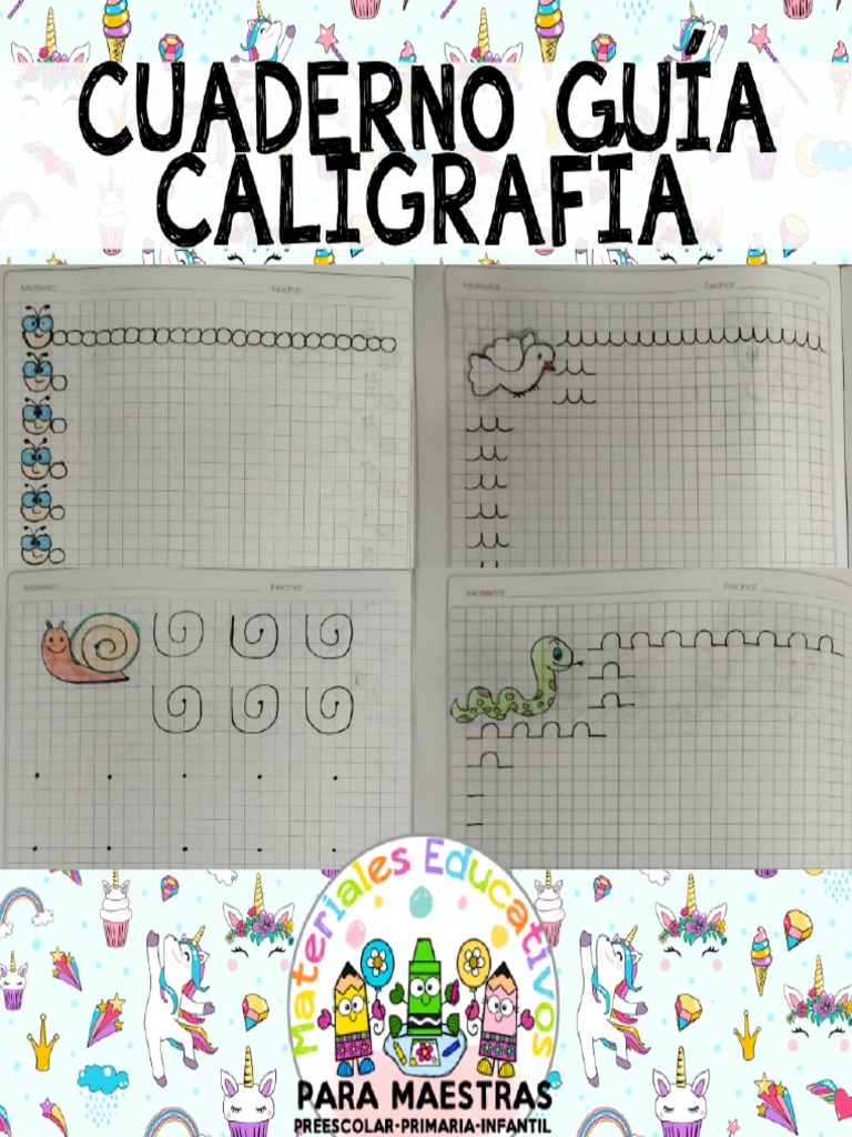 Cuaderno de Guía para Caligrafía Recopilado Por Materiales Educativos ...