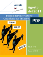 Boletín 01 Observatorio Ciudadano Por La Democracia (Actualizado)