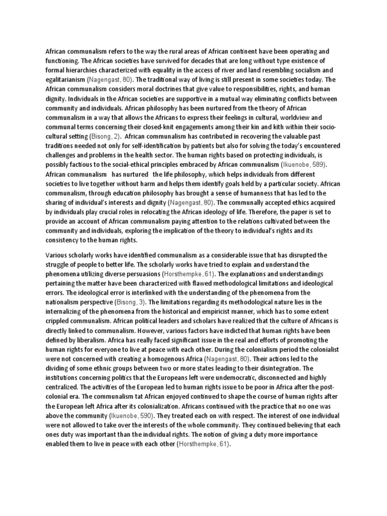 African Communalism Download Free Pdf Rights Egalitarianism