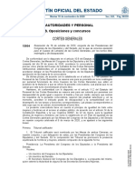 Convocatoria Oposición para El Cuerpo de Letrados de Las Cortes Generales - 2020