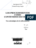 Procedimientos escolares como contenidos de aprendizaje