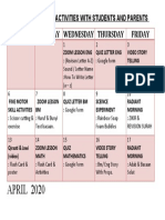 Timetable PKP Activities April 2020