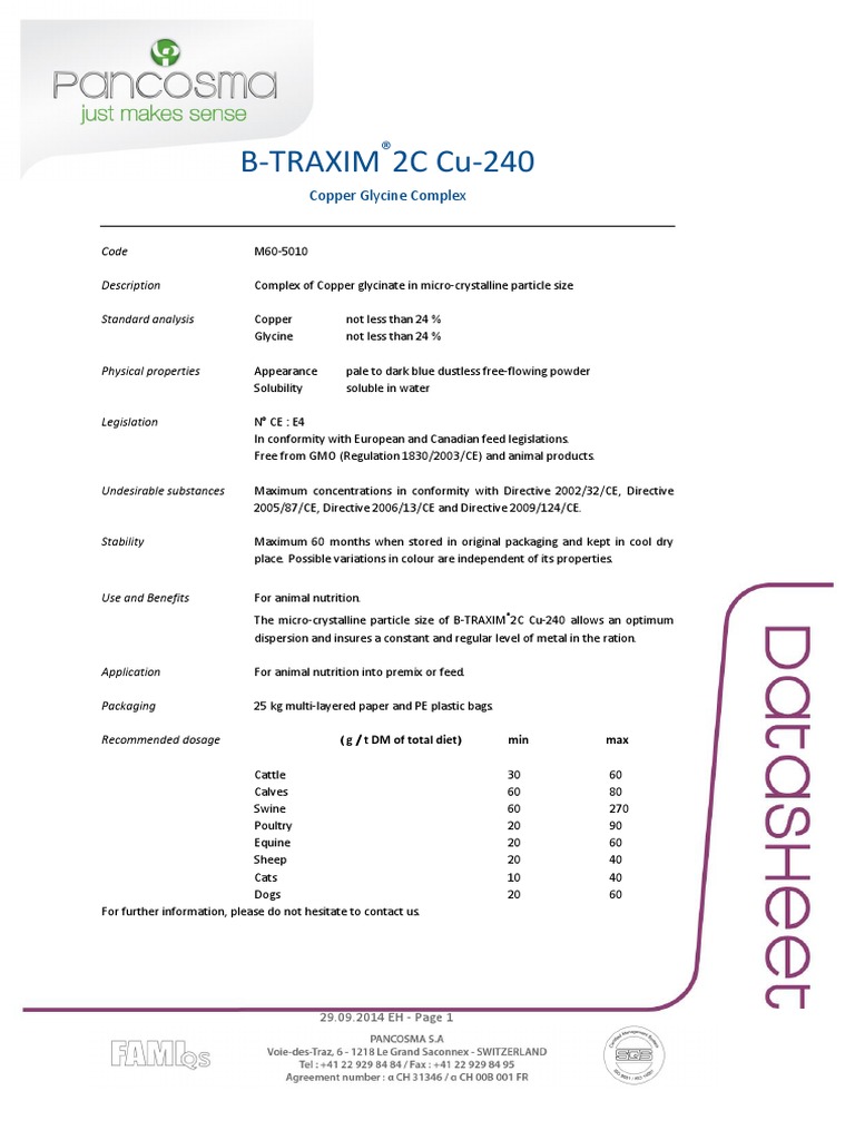 B TRAXIM 2C Cu - COA | Download Free PDF | Materials | Chemistry