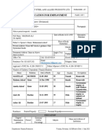 Form HRR - 07 Application For Employment