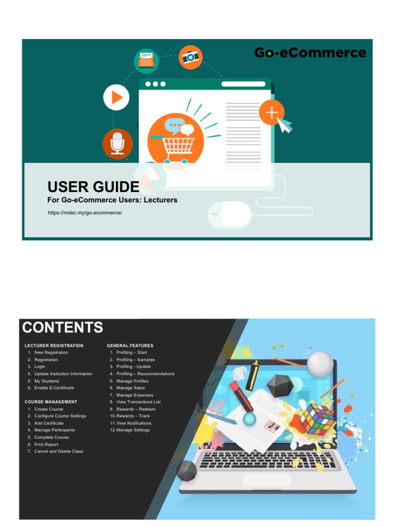 Go-eCommerce User Guide for Lecturers | PDF | Password | Online And Offline