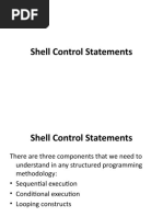 Control Structure in Shell Script