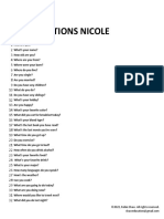 100 Common English Questions NICOLE
