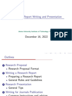 Basics of Report Writing and Presentation