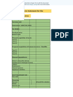 État Des Flux de Trésorerie (Car Rental) en