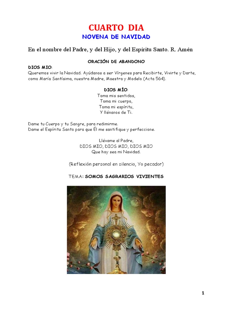 CUARTO DIA Novena de Navidad | PDF | María, madre de Jesús | Oración