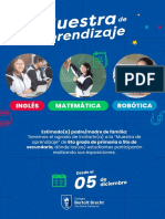 Muestra de Aprendizaje 6to Grado de Primaria A 5to de Secundaria