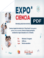 Invitación Expo Ciencia - Sede Colonial
