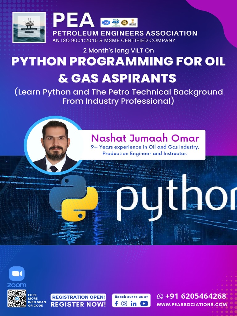 Python Programming For Oil & Gas Aspirants - PEA 2022 | PDF | Energy ...